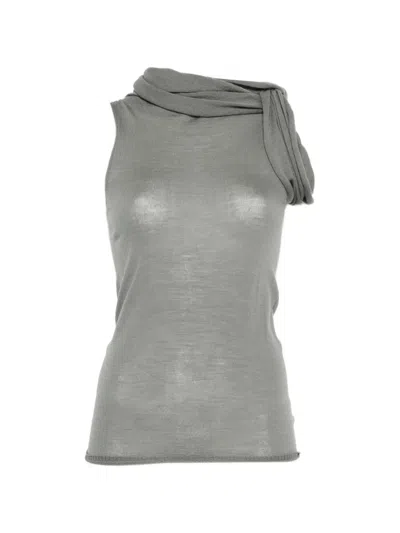 Rick Owens Sleeveless Top In Gray