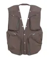 Rick Owens Cargo Vest With Open Back And High Collar In Black