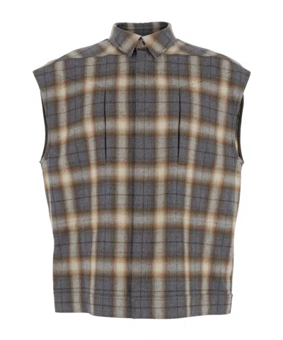 RICK OWENS RICK OWENS HOLLYWOOD SLEEVELESS JUMBO OUTERSHIRT