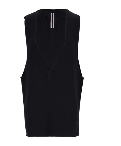 Rick Owens Sleeveless Vest In Black