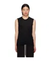 Rick Owens Basic Crewneck Sleeveless T-shirt In Black