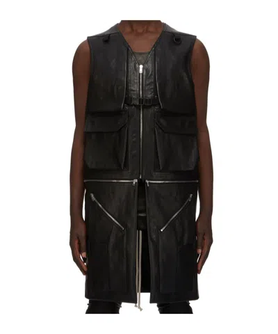 Rick Owens Sleeveless Vest In Black
