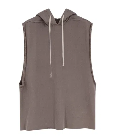 Rick Owens Sleeveless Vest In Brown