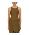 Rick Owens Organic Cotton Tank Top In Brown