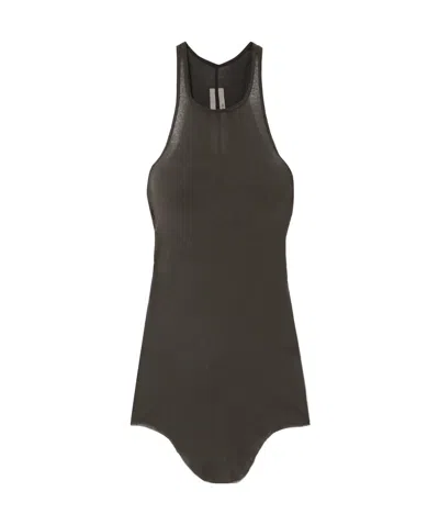 Rick Owens Sleeveless Vest In Gray
