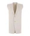 Rick Owens Sleeveless Vest In White