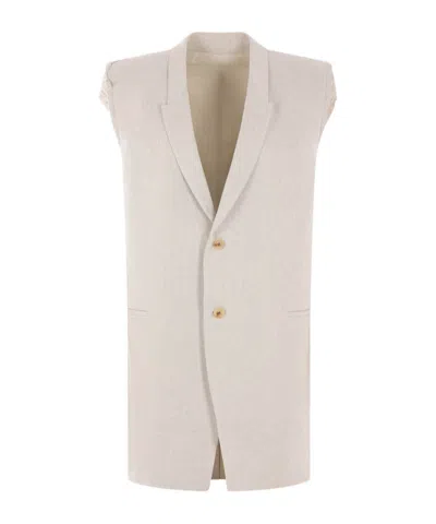 Rick Owens Sleeveless Vest In White