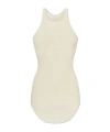 Rick Owens Ribbed Tank Top With Olympic Neckline In White