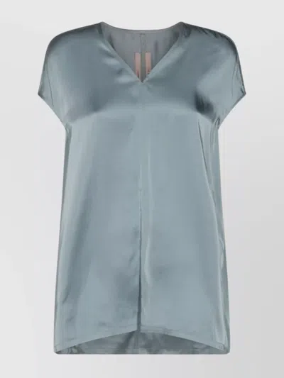 Rick Owens Sleeves Satin V-neckline High-low Hem