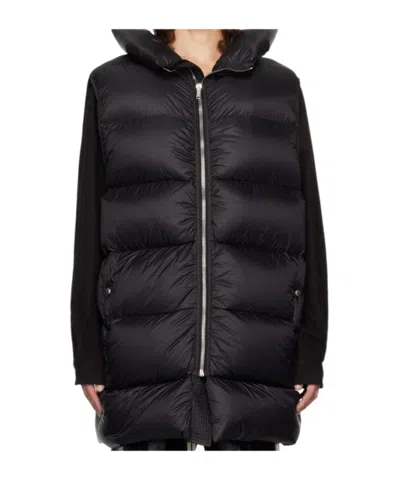 Rick Owens Sleevless Down Vest In Black