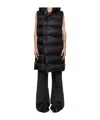 Rick Owens Sleevless Down Vest In Black