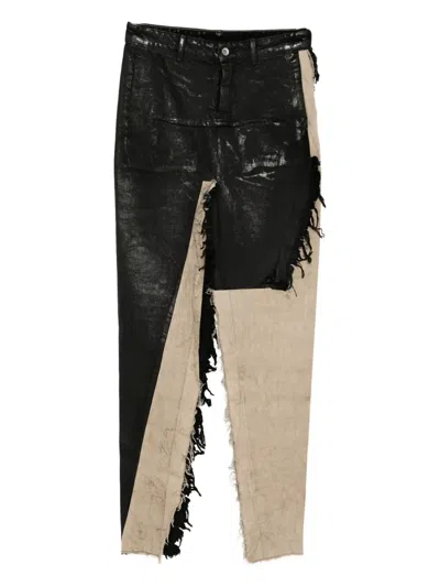 Rick Owens Sliced Denim Skirt In Black