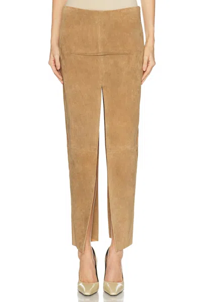 Rick Owens Sliced Skirt In Brown