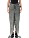 Rick Owens Sliced Skirt Denim In Blue
