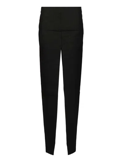 Rick Owens Concordians Sliced Wool Twill Skirt In Black