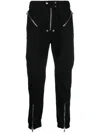 Rick Owens Bonotto Headon Straight-leg Convertible Zip-embellished Cotton-blend Canvas Trousers In Black