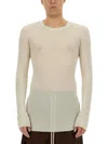Rick Owens Slim Fit T-shirt In Beige