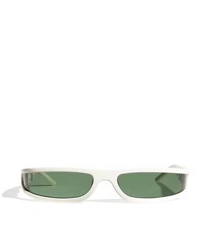 Rick Owens Slim Fog Sunglasses In Yellow
