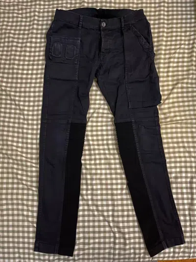 Pre-owned Rick Owens Slim Stretch Motorcycle Pants In Black