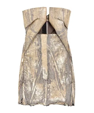 Rick Owens Slim-fit Denim Dress In Neutral