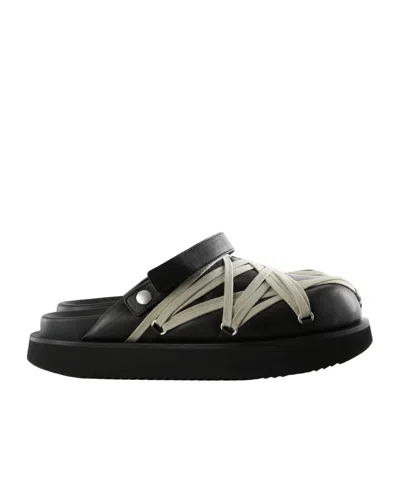 Rick Owens Lace-up Platform Mules In Multi