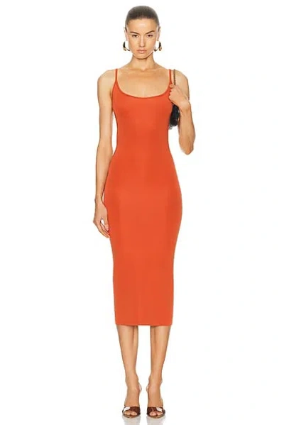 Rick Owens Slip Dress In Tangerine