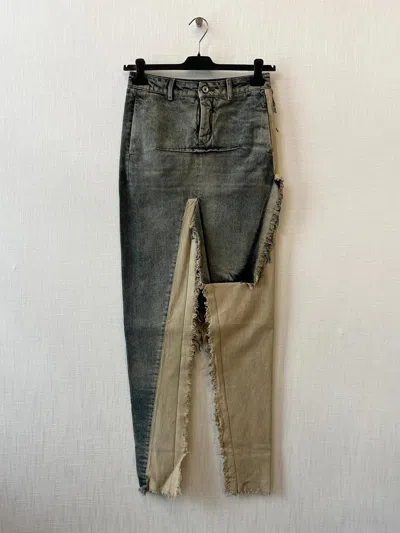 Rick Owens Slit Skirt In Black