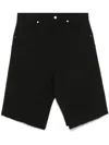Rick Owens Frayed Panelled Shorts In ブラック