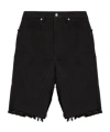 Rick Owens Black Porterville Slivered Denim Skirt In Black