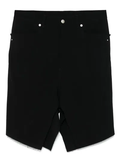 Rick Owens Slivered Mini Skirt In Black