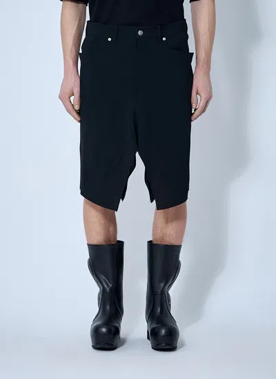 Rick Owens Slivered Shorts In Black