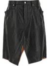Rick Owens Black Hollywood Slivered Leather Skirt In Black