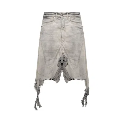 Pre-owned Rick Owens Slivered Skirt 'mineral Pearl' | Grey | Men's Size 29