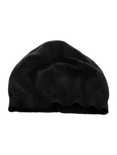 Pre-owned Rick Owens Slouchy Knitted Beanie Hat W/tags In Black