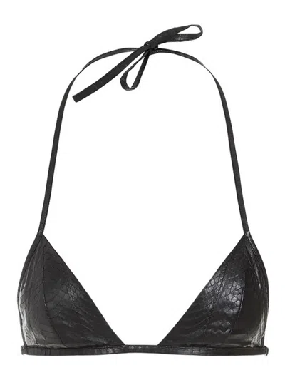 Rick Owens Snake Top In Black