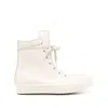 Rick Owens Off-white High Sneakers In Neutral