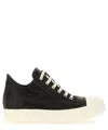 Rick Owens Elegant Low Top Lace Up Sneakers For Women In Black