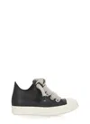 Rick Owens Black Concordians Jumbolace Low Sneaks Sneakers In Black