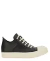 Rick Owens Black Porterville Low Sneaks Sneakers In Black