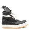Rick Owens Geobasket Padded Leather High-top Sneakers