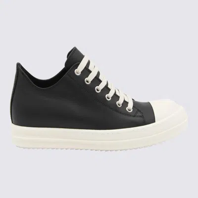 Rick Owens Lace-up Low-top Sneakers In Black