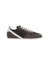 Rick Owens Contemporary Lace-up Sneakers Featuring Contrast Panels In Brown