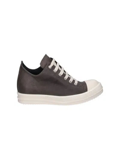 Rick Owens Leather Low-top Sneakers In Multi