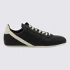 Rick Owens Black Low-top Sneakers With Contrasting Details In Leather Man In Multi