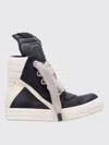 Rick Owens Geobasket Lace-up Leather High-top Trainers In Black