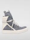 Rick Owens Gray Concordians Geobasket Sneakers In Blue