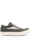 Rick Owens Leather Low-top Sneakers In Green
