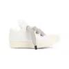 Rick Owens Hollywood Jumbo Laced Puffer Low Sneakers In White