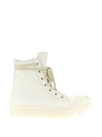 Rick Owens Sneaks Leather Sneakers In Neutral