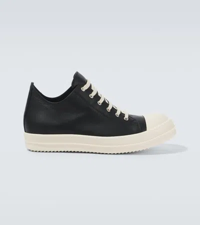 RICK OWENS SNEAKS LOW LEATHER SNEAKERS